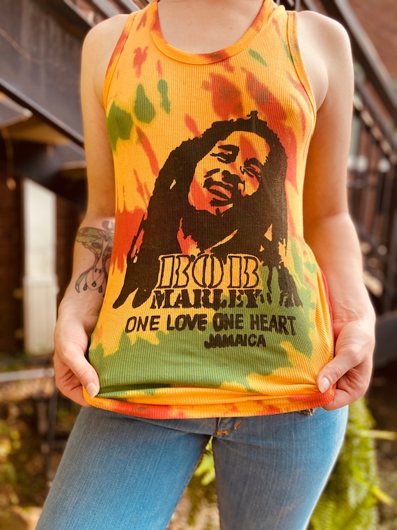 One Love Butterfly Rastafari Racines De Rasta Reggae Peace Avec Col En V Women Tank Top
