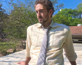 Krawat w paski lawendowy/Krawat męski vintage/Kuppenheimer Dress Neck Tie