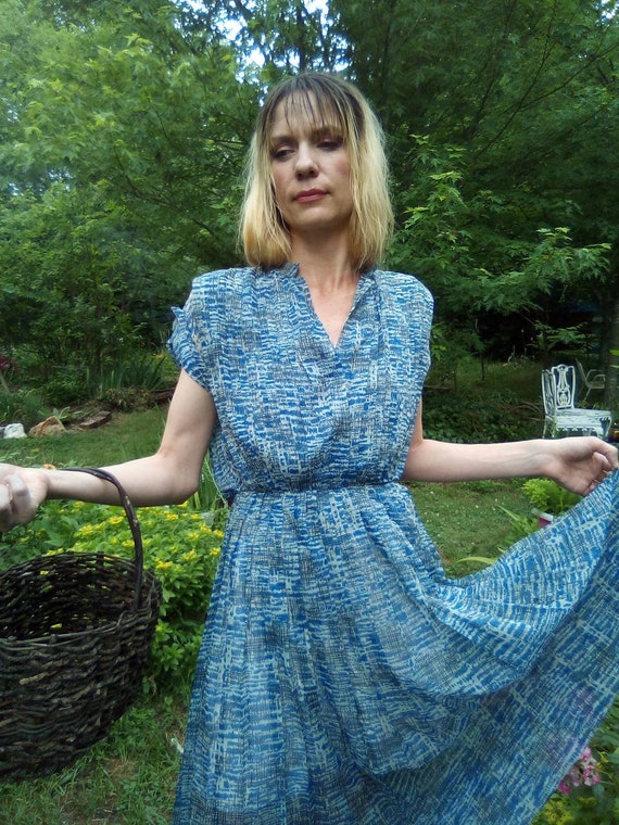 1940's/50's R & K Label Dress/ Side Hip Zipper/ Pleat… Gem