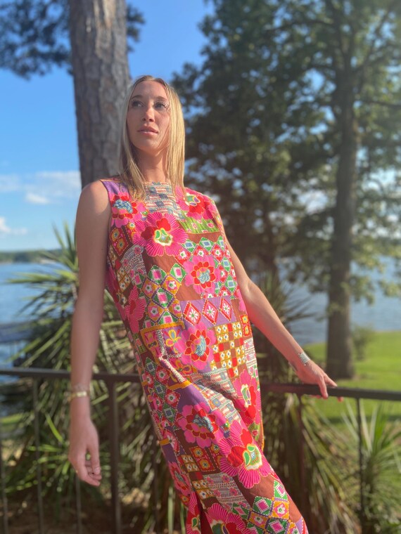 Psychedelic Flower Power Patchwork Collage Print … - image 3