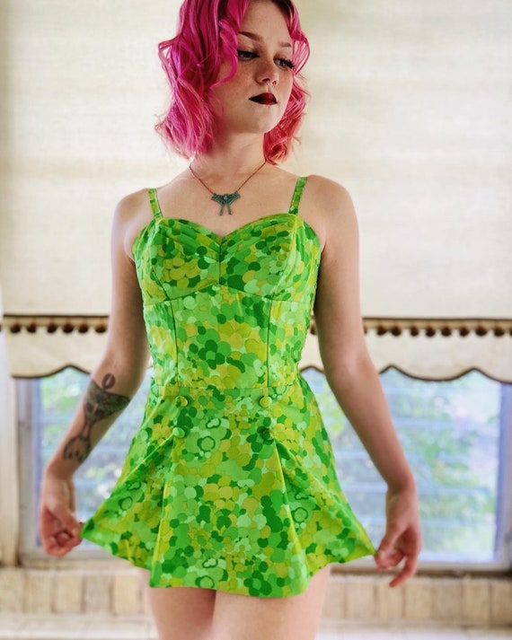 Pinup Hawaiian 1950s / 1960s Playsuit /Swimsuit /… - image 2