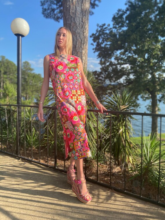 Psychedelic Flower Power Patchwork Collage Print … - image 5