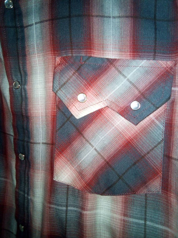 Plaid Pearl Snap/Ely Cattleman Brand/ Chest Pockets/Sâ¦ - Gem