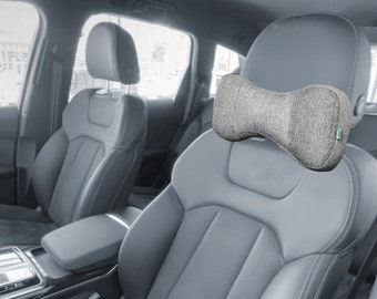Gray Car Headrest Pillow: Ergonomic Neck Support