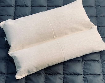 Linen Buckwheat Pillow with Lavender, Natural Neck Support