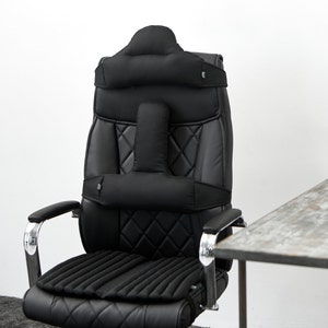 Buckwheat Hull Office Chair Cushion Set: Lumbar & Neck Support