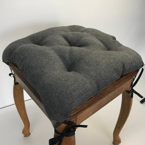 Handmade chair cushion with ties, seat pads, housewarming gift, new home gift, gifts for mom, square chair cushion