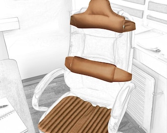 Office chair seat pad, hr office decor, orthopedic neck pillow, ergonomic chair cushion, neck pillow, lumbar pillow