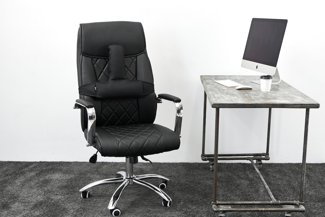 Coussin ergonomique pour chaise de bureau, dossier monobloc avec Coussin ergonomique pour chaise de bureau, dossier monobloc avec