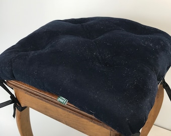 Tufted Velour U-Shape Chair Cushion: Kitchen Comfort (15x15x2 in)