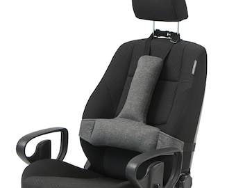 Gray Car Lumbar Support Pillow: Ergonomic Back Cushion