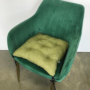 Velor Chair Cushion: Indoor Outdoor Comfort - 15x15x2 inches