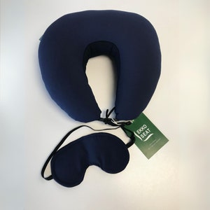 Blue Travel Neck Pillow: Airplane Comfort, Birthday Gift