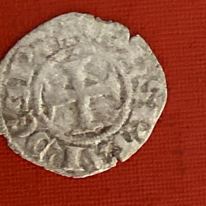CRUSADER  templar cross SILVER coin 1200&#39;s byzantine period 800 year old