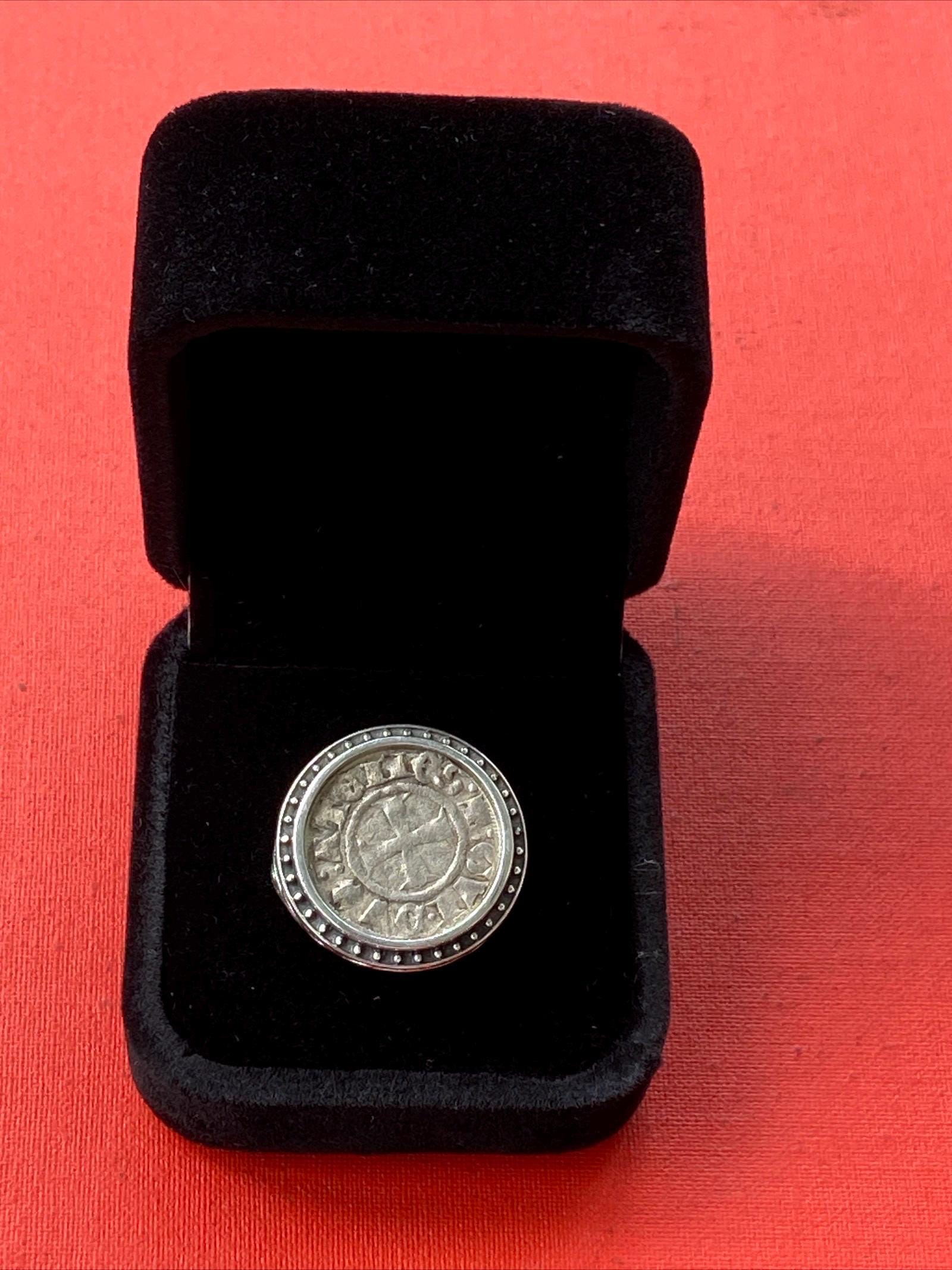 Crusader Coin RING 925 Silver Templar Cross 1300AD - Etsy