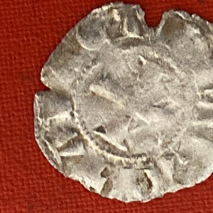 CRUSADER  templar cross SILVER coin 1200&#39;s byzantine period 800 year old