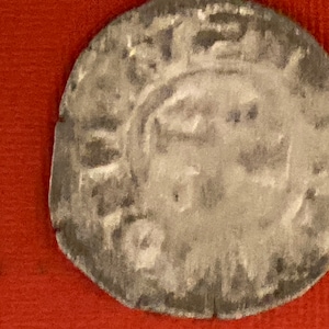 CRUSADER  templar cross SILVER coin 1200&#39;s byzantine period 800 year old