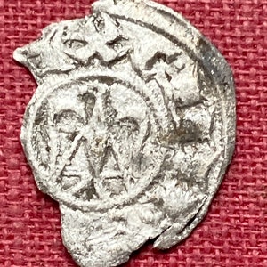 CRUSADER  Templar cross fractional silver coin Eagle over 500 year old Sicily