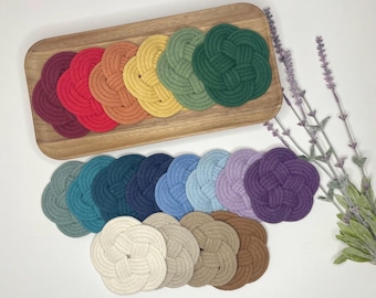 MIX & MATCH COASTERS | Macrame Coasters | Coaster Set | Handmade Coaster