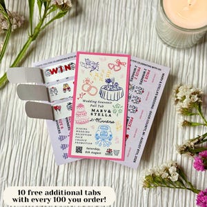 Custom Wedding Pull Tabs | Unique Engagement Party Favor | Custom Pickle Cards | Personalized Reception Game | Wedding Guest Activity