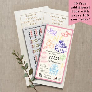 Custom Wedding Pull Tabs | Unique Engagement Party Favor | Custom Pickle Cards | Personalized Reception Game | Wedding Guest Activity