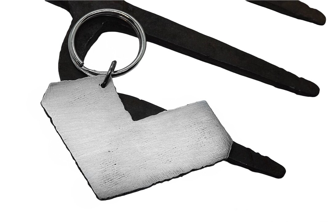 Ironheart Riri Williams Metal Cutout Heart Pewter Distressed Keychain