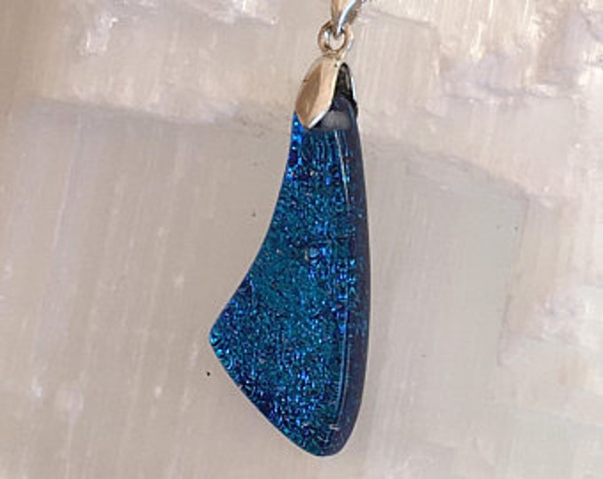 Pendant in dichroic glass and sterling silver .925-P35