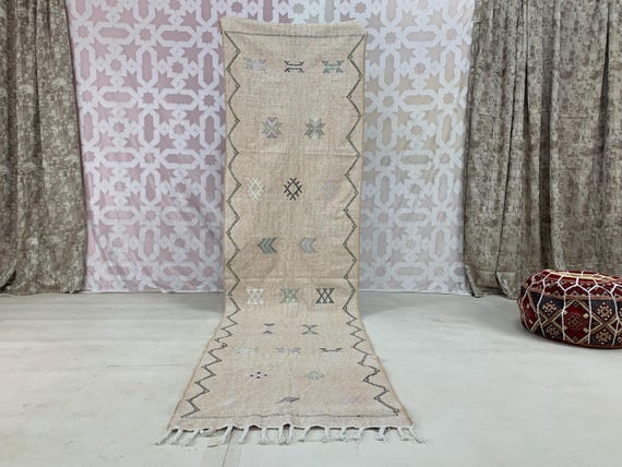 Handmade Cactus Silk Rug: Moroccan Boho Decor