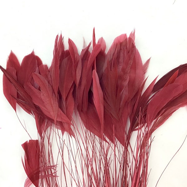 Coquetips - plumes garnies couleur rouge - Hutmacher Scrapbooking Production de bijoux Plume décorative - Fabriqué dans l’UE