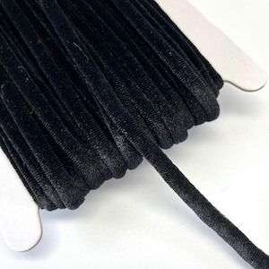 Samtschnur 7mm schwarz