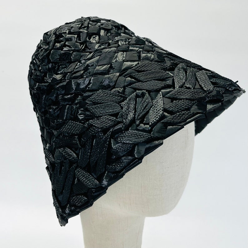 Souches de paille vintage chapeau vierge couleur noir image 5