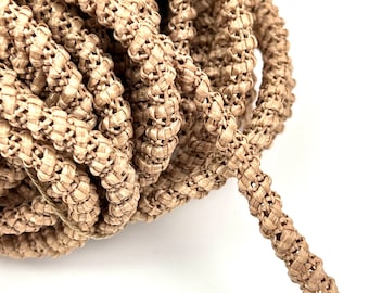Tube made of viscose bast beige 8 mm