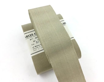 Vintage grosgrain ribbon 48 mm width rayon & cotton color sand Col 31