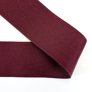 PEZZO RIMANENTE - Nastro gros grain da uomo 38 mm colore cassis