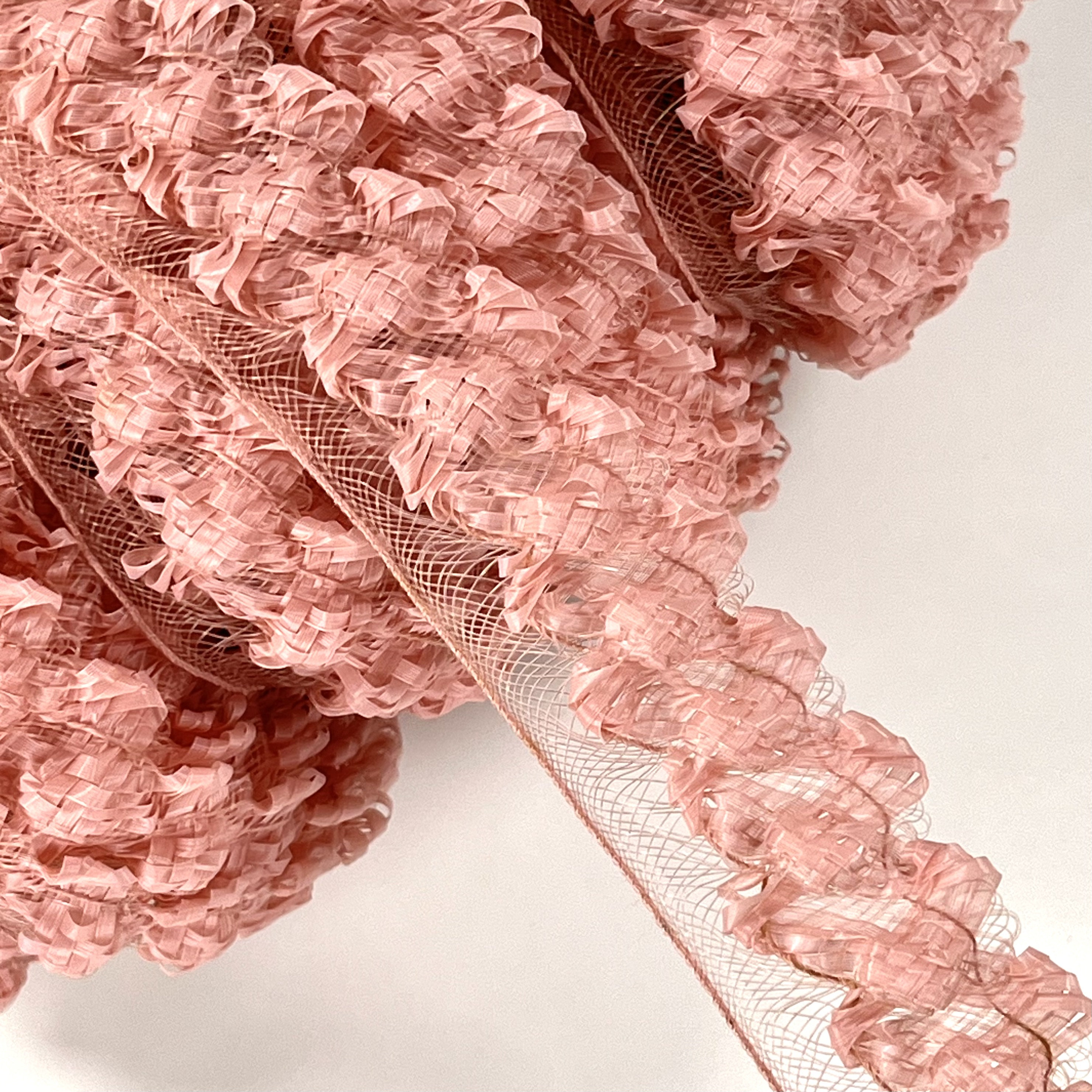 Vintage crinol braid pink 25 mm