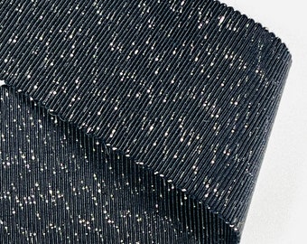 Metallic grosgrain ribbon black 38 mm Made in Japan