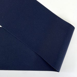 Vintage grosgrain ribbon 100 mm wide color midnight blue