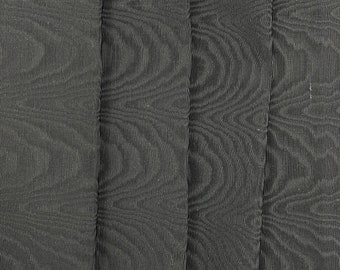 Moiree ribbed fabric pure cotton - color black
