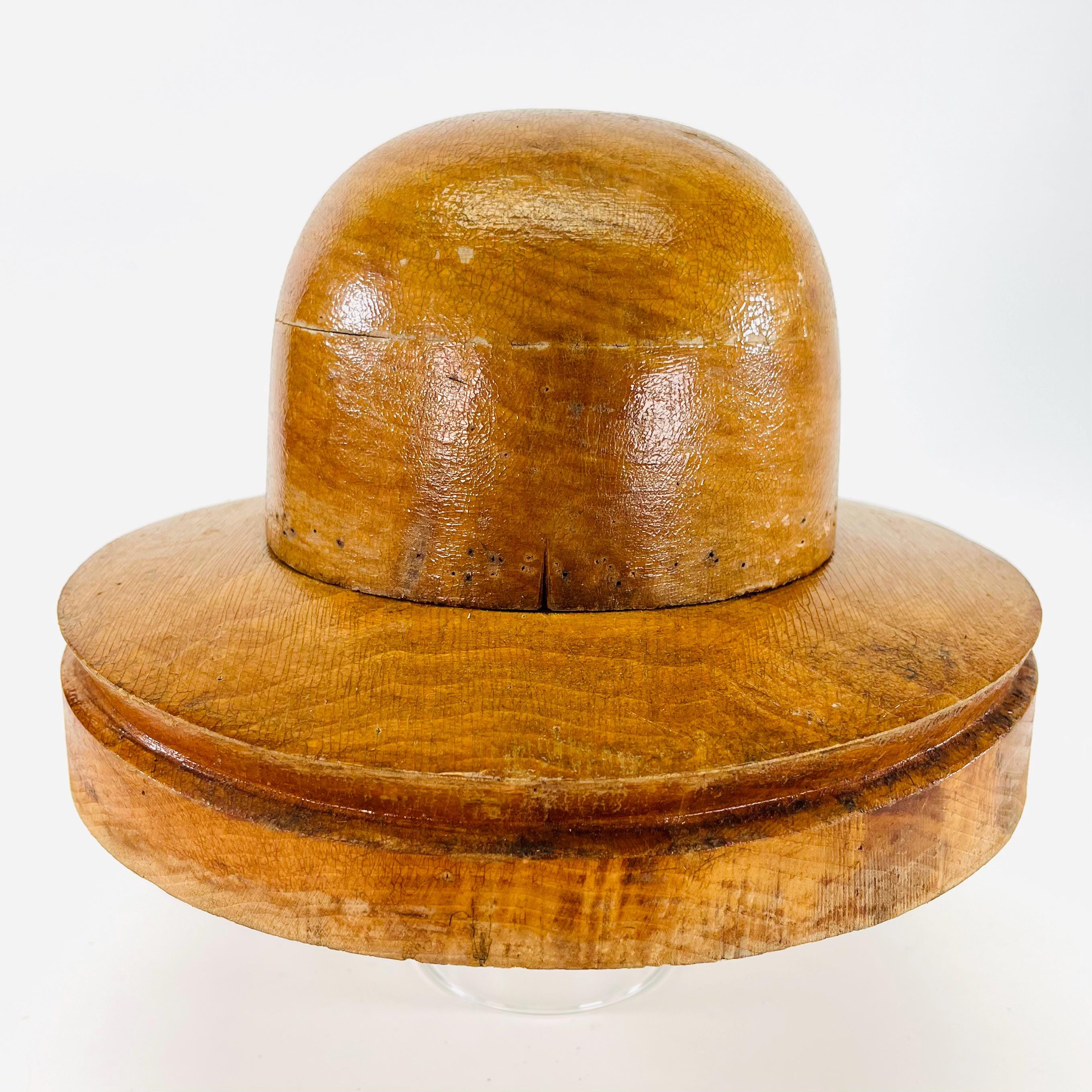 Vintage Columbia Millinery Wood block hat form How Were Wooden Hat Blocks Made? - Stable MARK main image 4