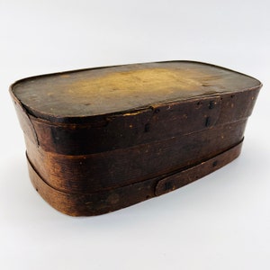 Vintage wooden box chip box XL