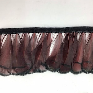 Feather trim gold pheasant brown - Made in Italy - hatter scrapbooking jewelry making decorative feather