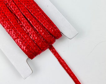 RESTPIECE - Vintage straw border red 5 mm