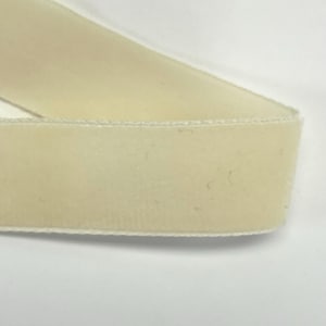 Vintage Samtband 24 mm Farbe wollweiß