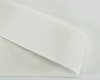 Nastro grosgrain da uomo 32 mm, bianco