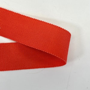 Grosgrain ribbon salmon red 25 mm 100% rayon