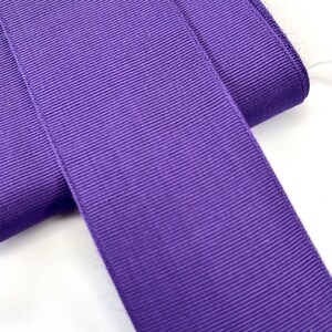 Vintage grosgrain lint van viscose, 38 mm breed, kleur paars