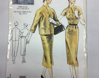 Vogue naaipatroon 2324 maat 8 - jurk en jasje - naai-instructies uit 1953
