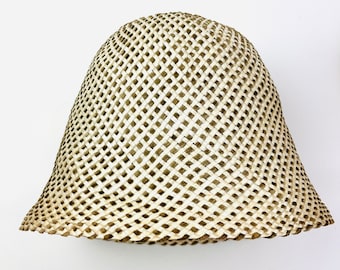 Ceppi di paglia vintage - cappello bianco color crema e beige