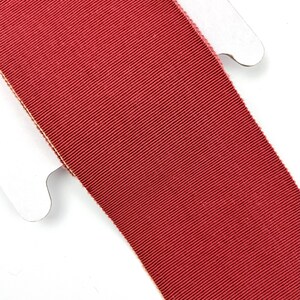 RESTEREND STUK - Vintage grosgrain lint 72 mm Gemaakt in Frankrijk Rayon & katoen kleur roest roest