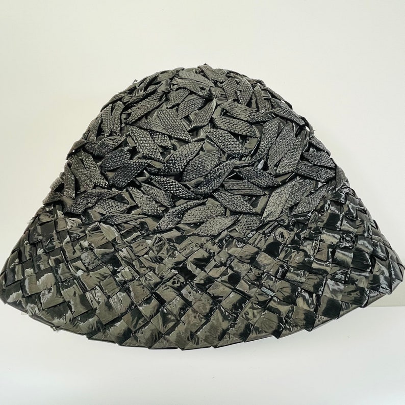 Souches de paille vintage chapeau vierge couleur noir image 3